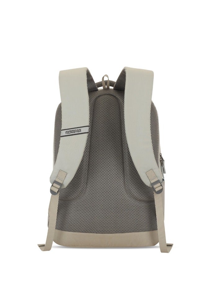 Bounce Backpack 27L Capacity, Polyester, Beige|15.6" Laptop Compartment|Padded Shoulder Strap|Humidity Resistance|Lightweight - 1 Year Global Warranty