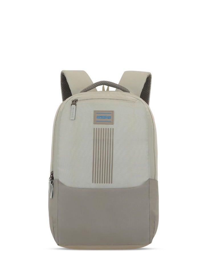 Bounce Backpack 27L Capacity, Polyester, Beige|15.6" Laptop Compartment|Padded Shoulder Strap|Humidity Resistance|Lightweight - 1 Year Global Warranty