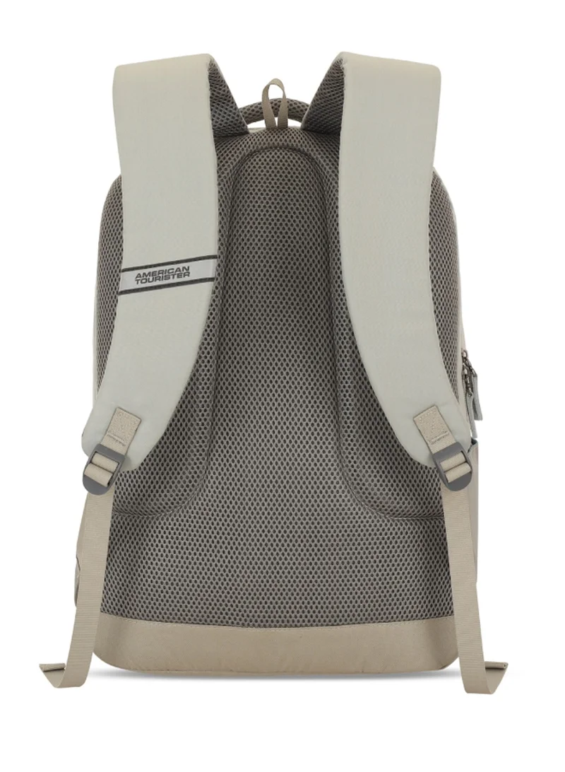 American Tourister Beige Bounce Backpack 27L Capacity, Polyester, Beige|15.6" Laptop Compartment|Front Pocket Compartment|Adjustable Padded Straps|Humidity Resistance|Bottle Holder|Ergo Back & Shoulder - 1 Year International Warranty  | Best Price UAE