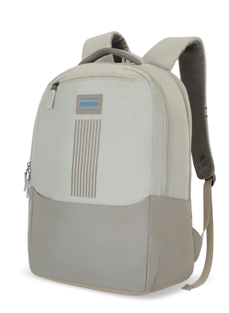 AMERICAN TOURISTER Bounce Backpack 27L Capacity, Polyester, Beige|15.6" Laptop Compartment|Front Pocket Compartment|Adjustable Padded Straps|Humidity Resistance|Bottle Holder|Ergo Back & Shoulder - 1 Year International Warranty - Image 1