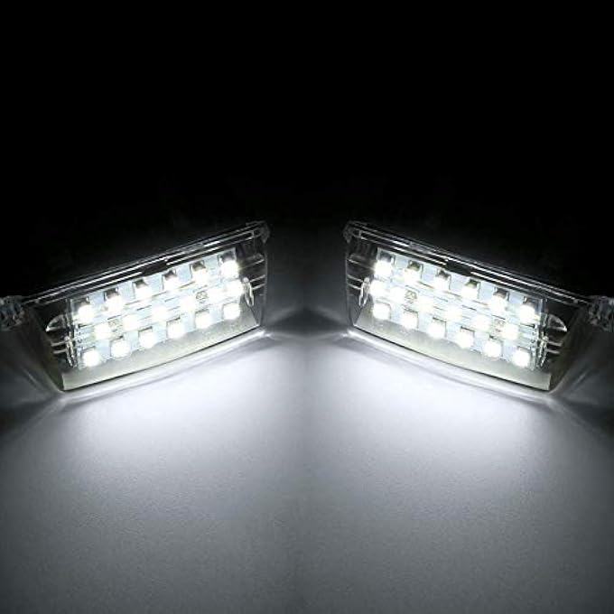 Gempro 2 قطعة مصباح لوحة ترخيص LED تجميع مصباح لتويوتا كامري يارس هايلاندر بريوس سي أفالون مدعوم بمصابيح LED زينون بيضاء 18SMD - Image 3