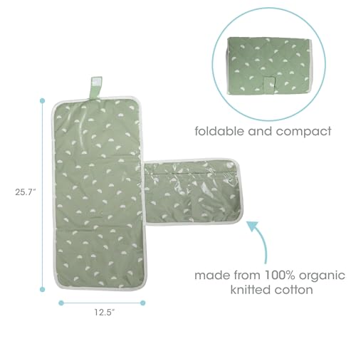 Pearhead Travel Baby Diaper Changing Pad, Wipeable and Portable for Newborns, Infants, and Toddlers, New Parent Essential, Sage Green - Image 4