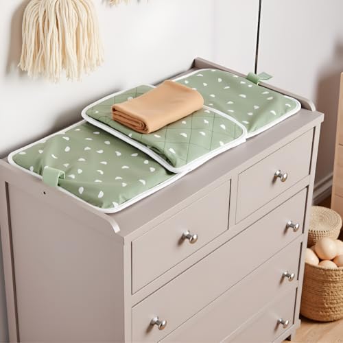 Pearhead Travel Baby Diaper Changing Pad, Wipeable and Portable for Newborns, Infants, and Toddlers, New Parent Essential, Sage Green - Image 3