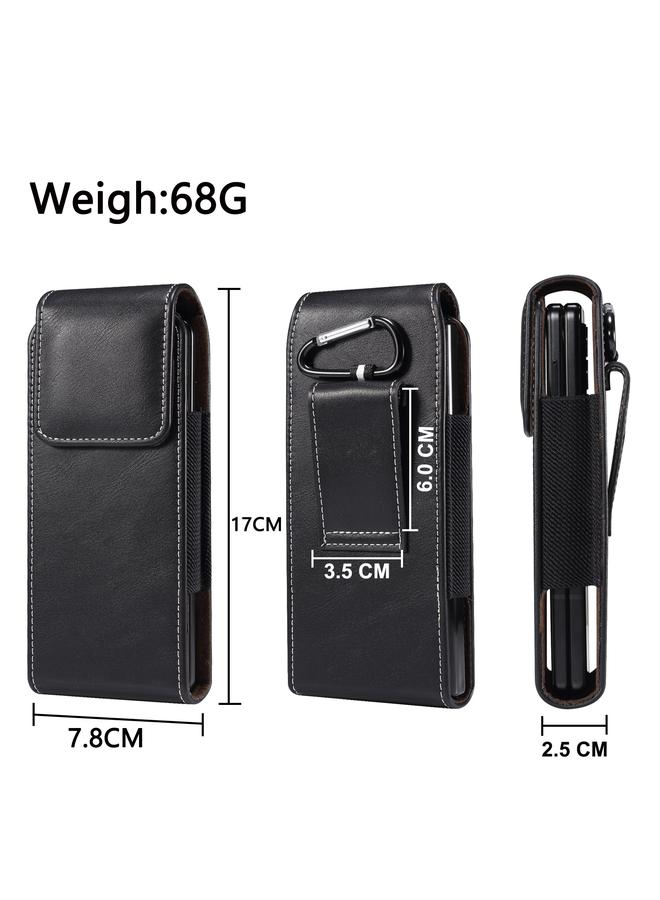 S-TOP 7.8 x 17 x 2.5cm Fold Phone Waist Pack Leather Case - Image 2