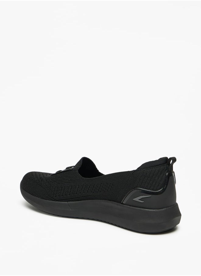 Dash - Textured Slip-On Sports Shoes with Lace-Up Detail - Image 1