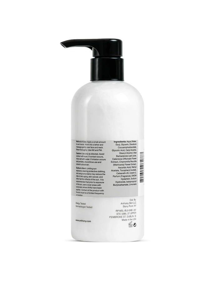 Anthony Glycolic Facial Cleanser for Men, Daily Exfoliating & Hydrating Face Wash, Shave Prep, Non-Foaming, Deep Cleansing, Gentle on Sensitive Skin, Removes Dirt & Oil, Smooths Texture, 16 Fl Oz - Image 3