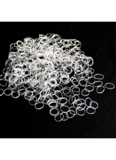 Tongtletech Mini Hair Rubber Bands, 400Pcs Clear Elastic Hair Bands, Soft Hair Elastics Ties Bands For Kids Hair, Braids Hair, Wedding Hairstyle And More  - Image 1