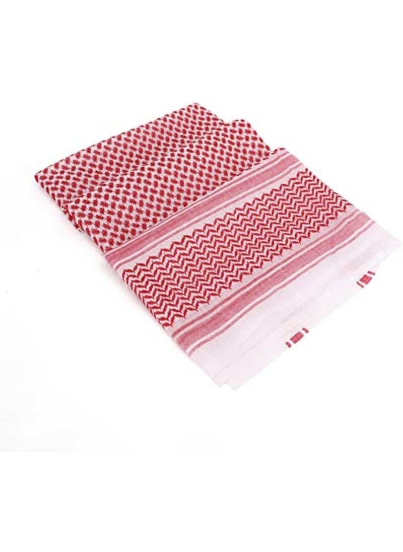 QUESERA Men s Hijab Headscarf Islam Hijab Mens Neckerchief Scarf Islamic Arabic Head Cap Muslim Clothing Scarf Summer Turban Headwear Head Wraps  red  - Image 4