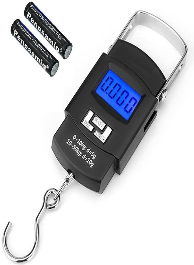 Weight Machine for Luggage, Wait Machine, Luggage Wighing Scale, Digital Weighing Scale, Bag Weighing Scale for Luggage, Electronic Portable Fishing Hook Type Digital LED Screen, 50 kg (Black) Vcx-158 - Image 1