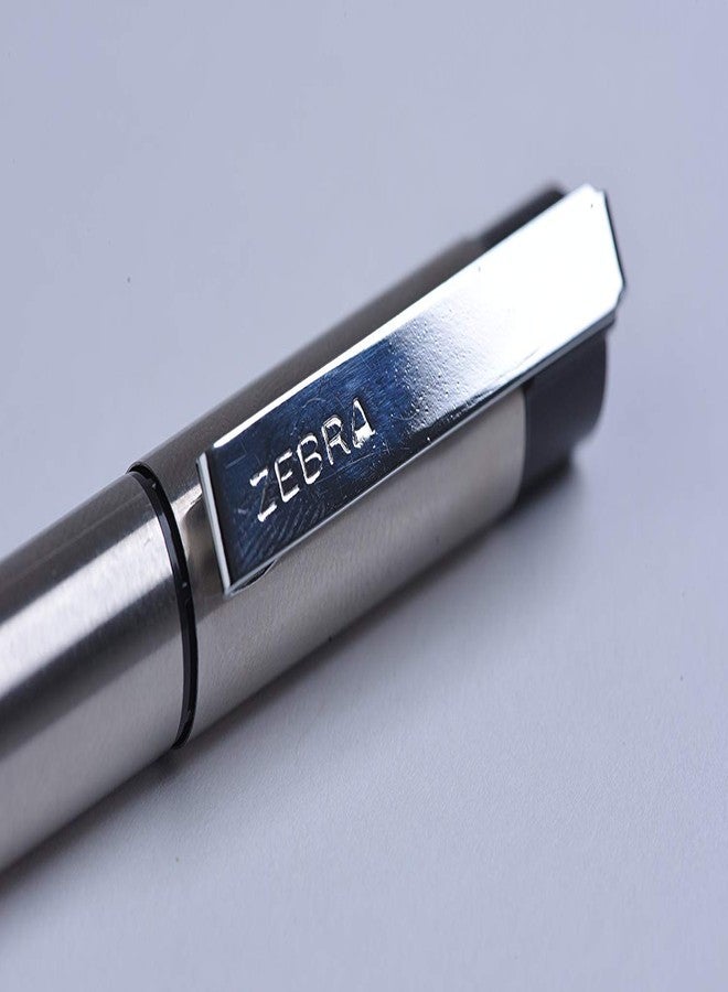 Zebra Technologies Zebra Pen G-402 Stainless Steel Retractable Gel Pen & Refills, Fine Point, 0.5mm, Black Ink, 2 Pens and 6 Refills - Image 4