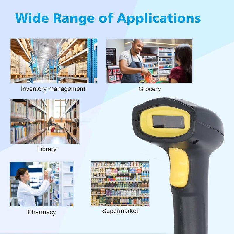 AMONIDA Barcode Scanner, Fast Accurate USB Wired Handheld Bar Code Reader, Wide Compatibility Scanner with 1D 2D Scanning, Ideal for iOS, Retail Store & Supermarket - Image 5