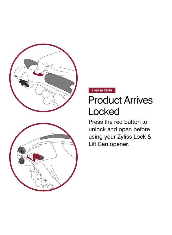 zyliss Zyliss Lock N' Lift Can Opener - Manual Can Opener with Locking Mechanism - Magnetic Can Opener - Easy-to-Turn Can Opener - Green, 7.5"  - Image 3