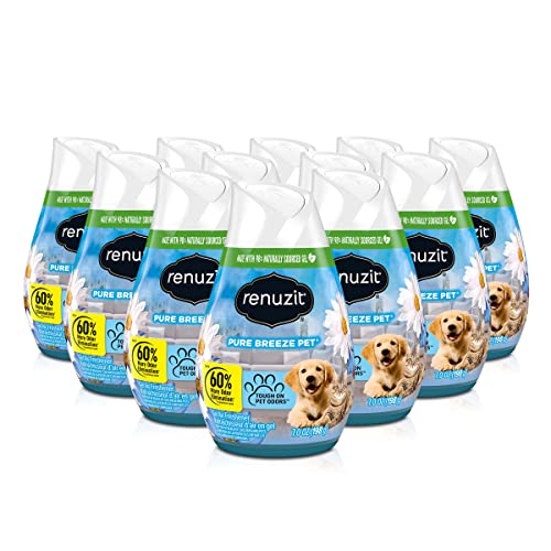 Renuzit Gel Air Freshener, Pure Breeze, 3 Pack, 4 Count, 12 Total Air Fresheners - Image 1
