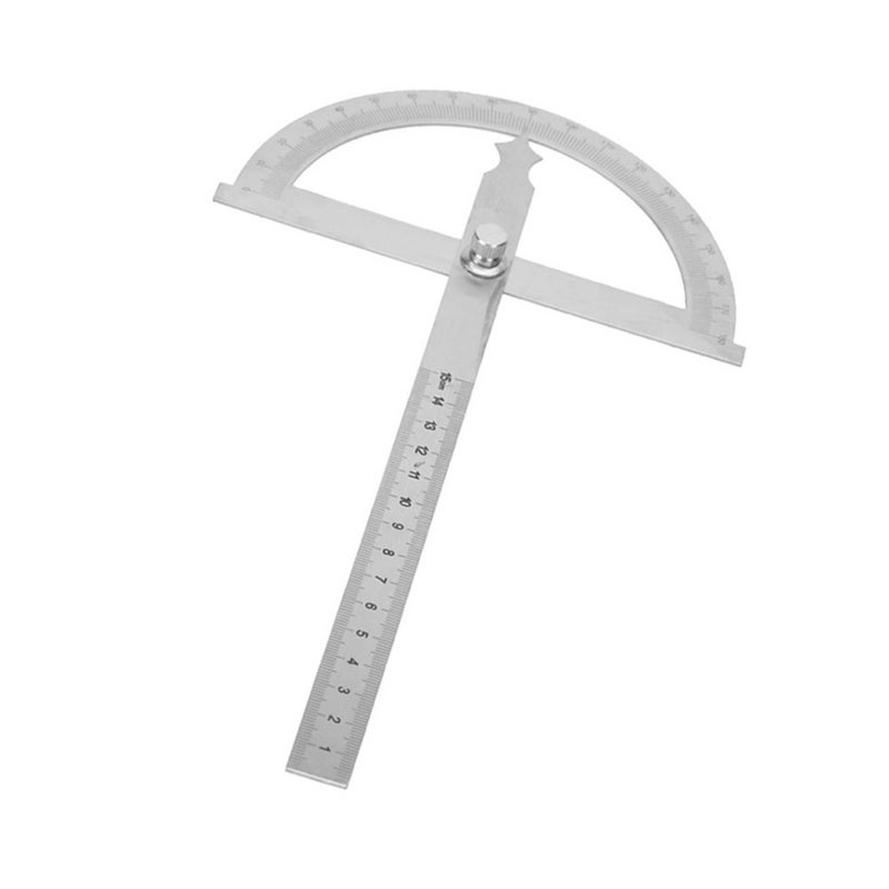 180 Degree Stainless Steel Protractor Angle Finder Measuring Tool 150x200mm for Hobbyists - Image 2