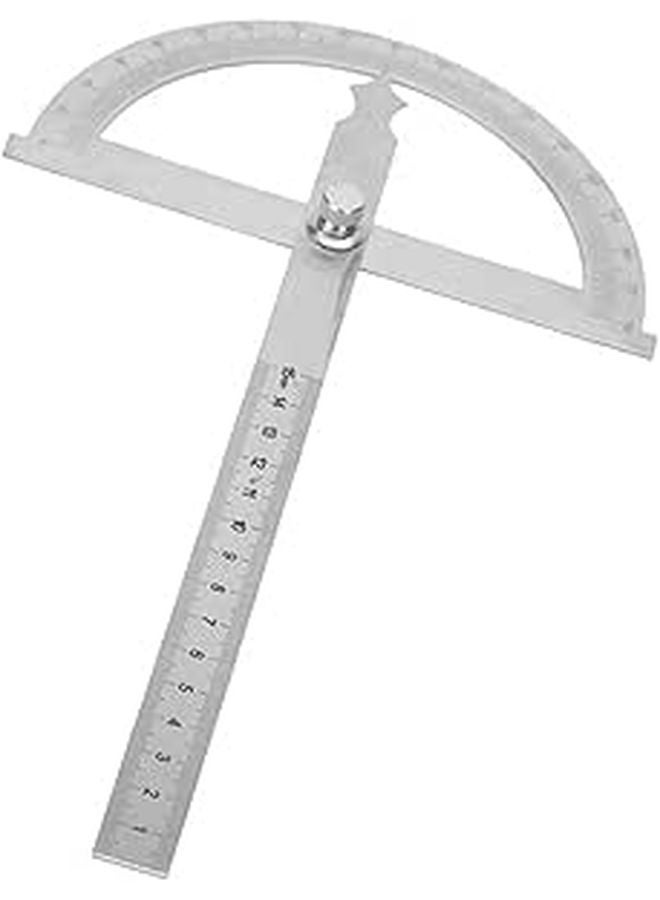 180 Degree Stainless Steel Protractor Angle Finder Measuring Tool 150x200mm for Hobbyists - Image 1