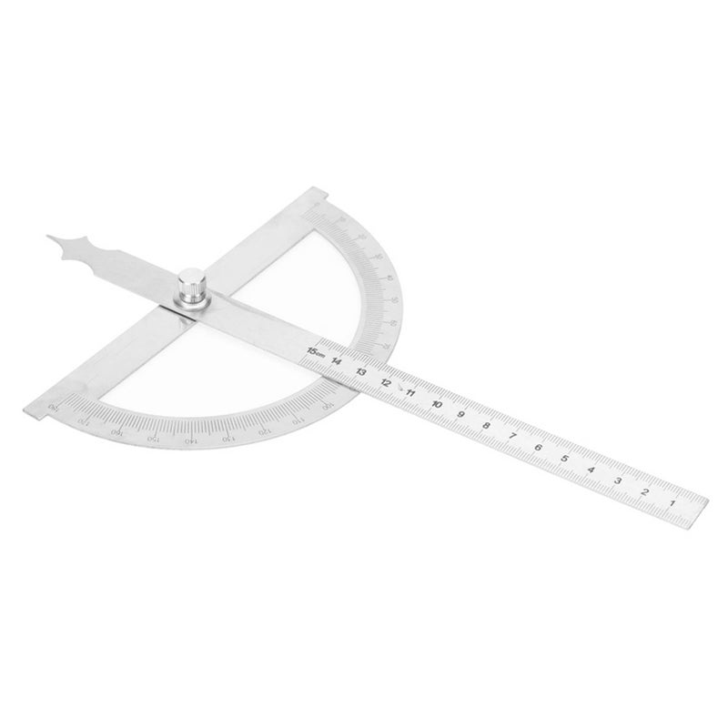 180 Degree Stainless Steel Protractor Angle Finder Measuring Tool 150x200mm for Hobbyists - Image 4