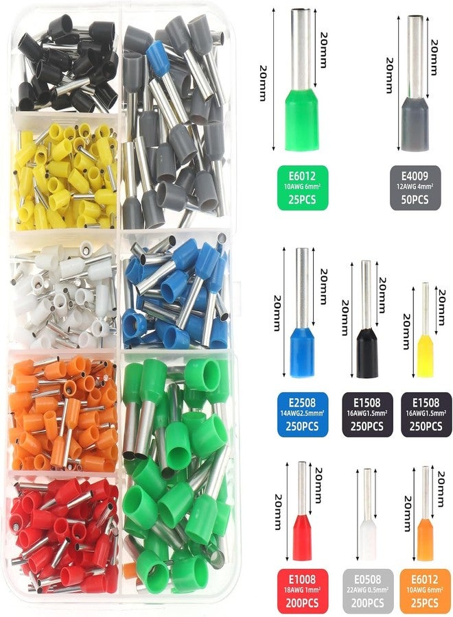 MELIFE 401PCS Ferrule Crimping Tool Kit, AWG23-7 Self-adjustable Ratchet Wire Crimping Tool Kit Crimper Plier Set with 400PCS Wire Terminals Crimping Connectors Wire End Ferrules Terminals - Image 3