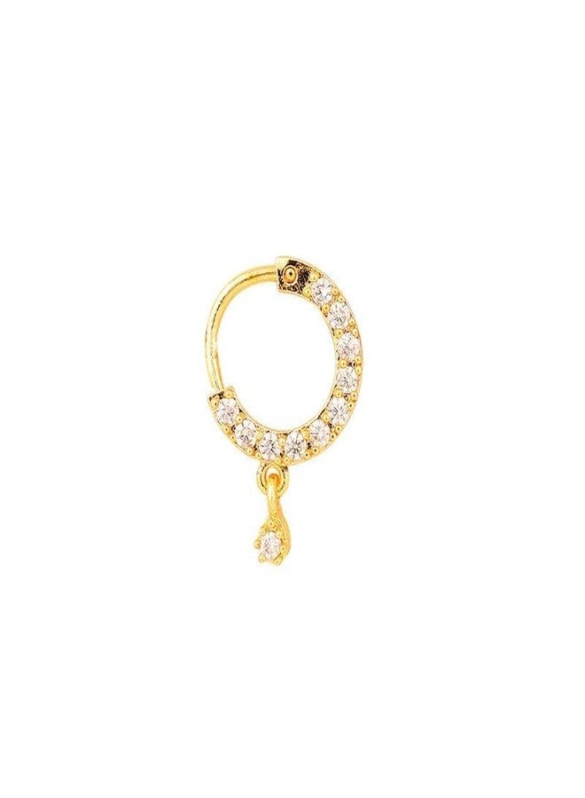 DIVISHA Nose Rings for Women AD Studded Bridal Piercing Nath Hoop Nose Pin Stylish Nath For Women and Girls - Image 1