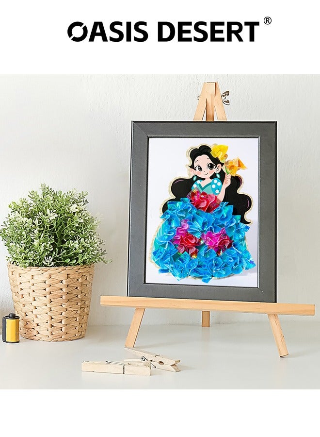 OASIS DESERT 3 In 1 Children's Princess Dress Up Poke Fun Picture Book Sticker Book Paste Book Girl Fairy Tale Fantasy Hand-painted Stickers Toy - Image 4