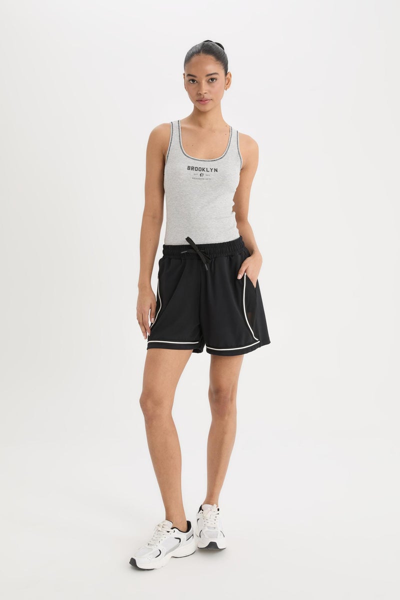 DeFacto Woman DeFactoFit NBA Brooklyn Nets Standard Fit Ribbed Sports Tank Top  - Image 4