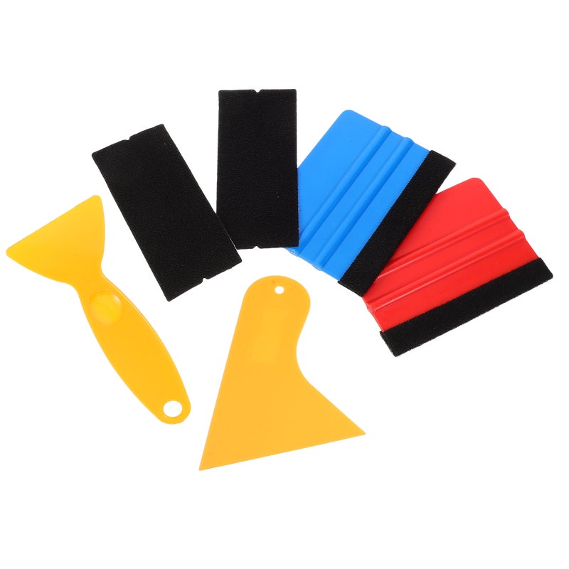 2 Sets Car Vinyl Wrap Tool Window Tinting Tools Felt Edge Car Decal Squeegee Scraper - Image 5