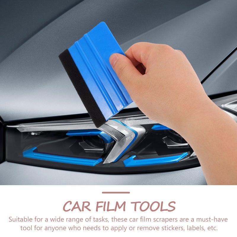 2 Sets Car Vinyl Wrap Tool Window Tinting Tools Felt Edge Car Decal Squeegee Scraper - Image 4