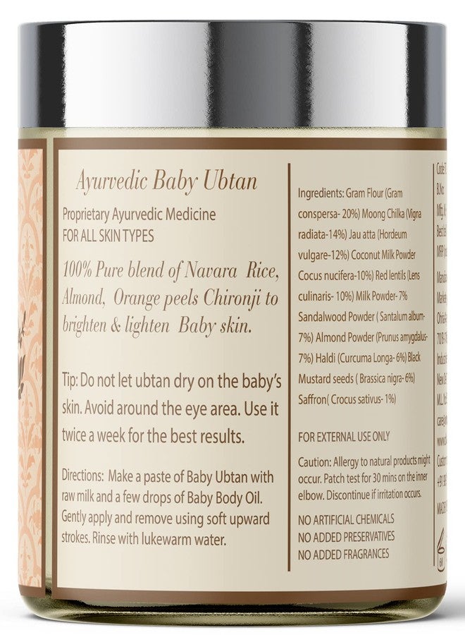 OHRIA Ayurveda Baby Ubtan with the Goodness of Almond and Saffron | Brightens, Cleanses & Nourishes Baby Skin - 60gm - Image 5