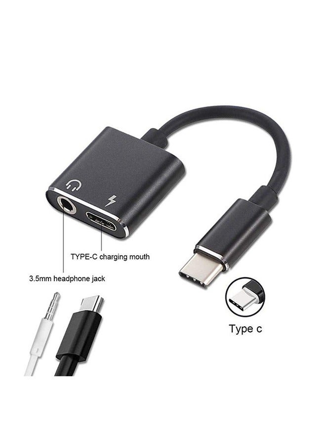 محول صوت Wide-C على نطاق واسع ، محول أذن 3.5 ملم ، الموسيقى والتلفزيون يشحن دقيقة واحدة ، محول واحد ، رأس سبيكة من سبيكة تايتيوم الأسود (أسود) - Image 5