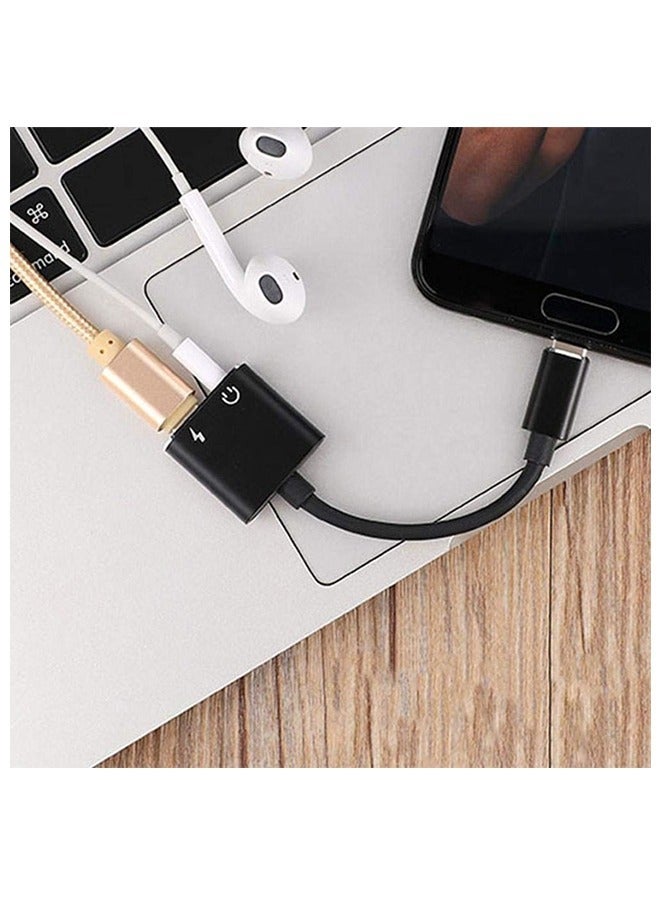 محول صوت Wide-C على نطاق واسع ، محول أذن 3.5 ملم ، الموسيقى والتلفزيون يشحن دقيقة واحدة ، محول واحد ، رأس سبيكة من سبيكة تايتيوم الأسود (أسود) - Image 3