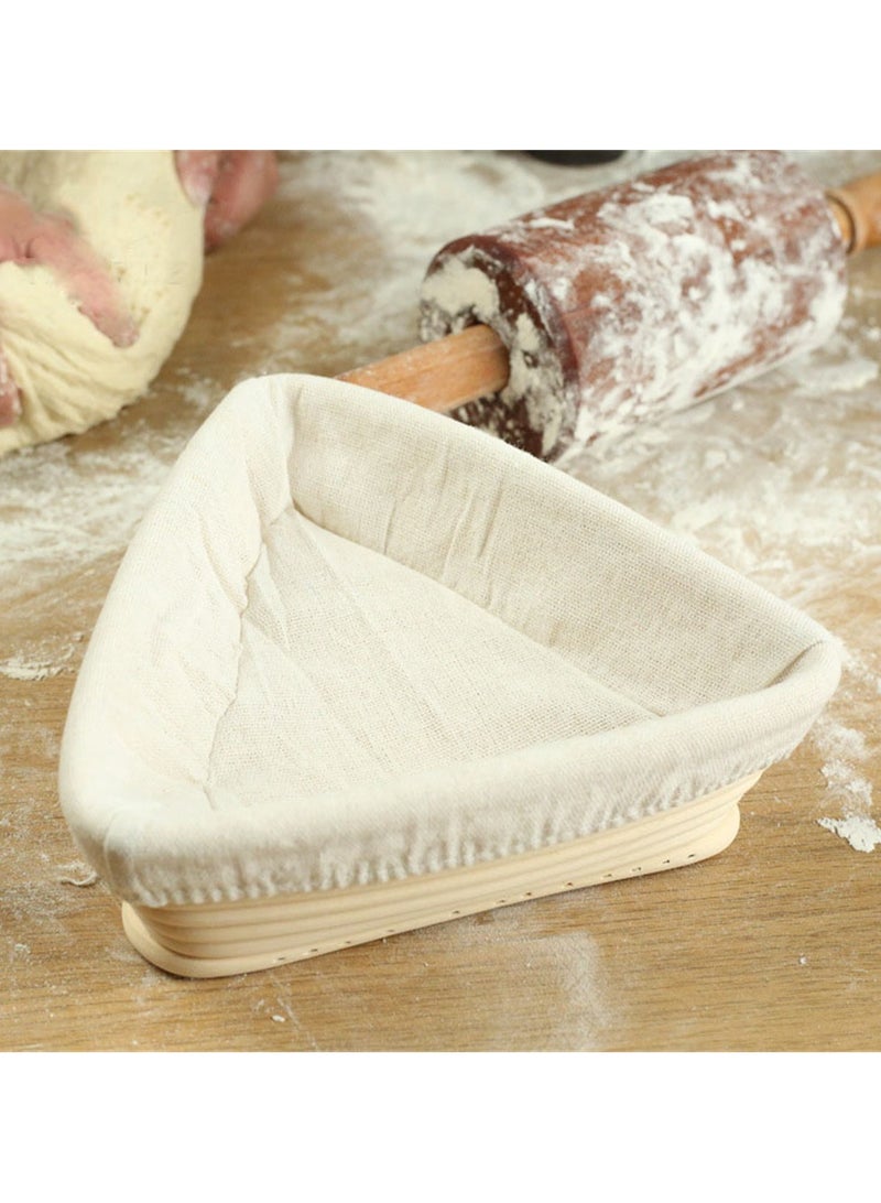 SYOSI Bread Proofing Basket Banneton Brotform Bread Rattan Basket with Cloth Liner Baking Bowl for Professional Home Bakers  - Image 3