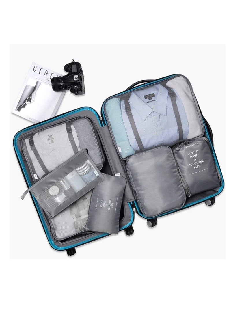 Arabest Travel Organizer Bag - Set of 7 Reusable Portable Travel Bags for Luggage Organizer Bags, Storage Bags, Compression Bags, Travel Bags with Zippers - Image 4