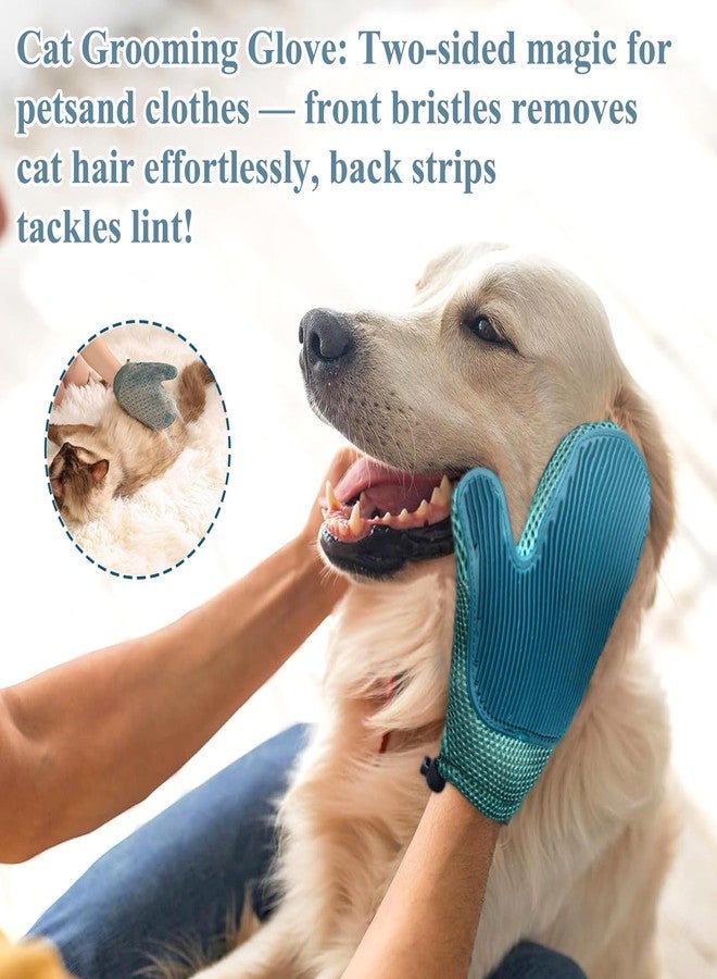 Aorplim 4-in-1 Pet Grooming Kit for Dog Brush, Self-Cleaning Slicker Cat Brush, Massage Grooming Glove and Cat Corner Scratcher, Effortlessly Remove Shedding Hair with Efficient Dog Brush - Image 5