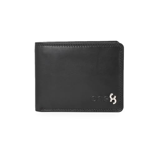 ONE8 by Virat Kohli Men's Premium-Leather Lightweight Credit-Cards Holder Wallet| Perfect for Gifting Purposes -Black - Image 1