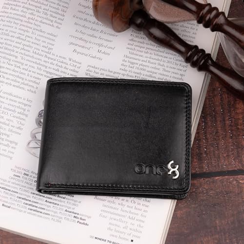 ONE8 by Virat Kohli Men's Premium-Leather Lightweight Credit-Cards Holder Wallet| Perfect for Gifting Purposes -Black - Image 2