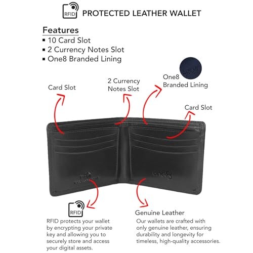 ONE8 by Virat Kohli Men's Premium-Leather Lightweight Credit-Cards Holder Wallet| Perfect for Gifting Purposes -Black - Image 4