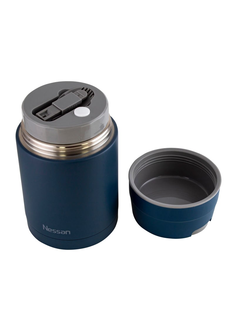 Nessan جرة غداء فراغية من الفولاذ المقاوم للصدأ مع أدوات المائدة - Image 2