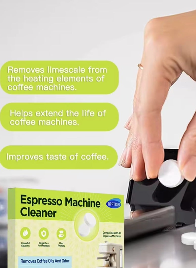 APPTRIN 16 قطعة منظف ماكينة الإسبريسو أقراص تنظيف ماكينة القهوة تزيل زيوت القهوة والروائح تنعش ماكينة الإسبريسو أقراص تنظيف ماكينة الإسبريسو أقراص إزالة زيوت القهوة - Image 3