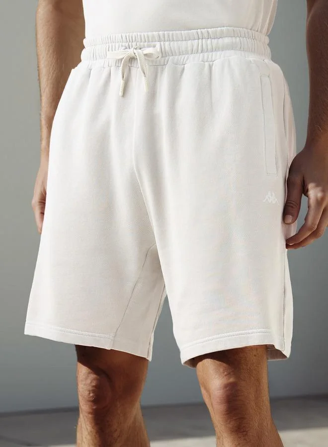 Kappa Textured Shorts with Drawstring Closure and Pockets