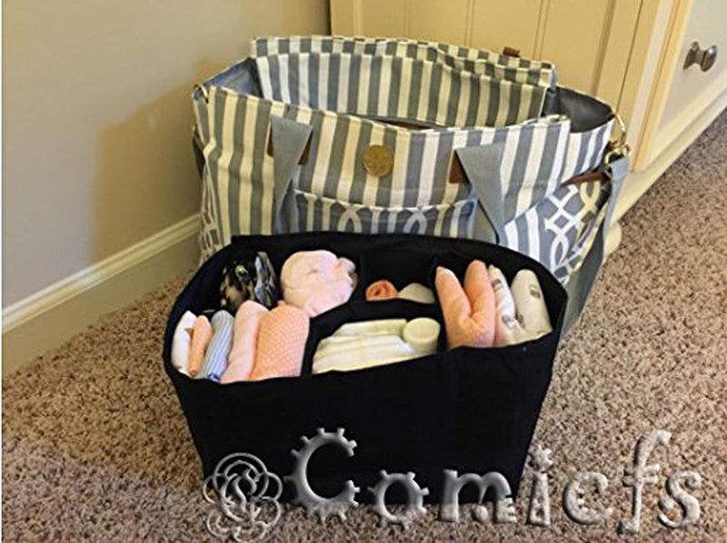 Comicfs Baby Diaper Bag Insert Organizer (Dimensions: 12 X 6.4 X 8 Inch, Black) - Image 2