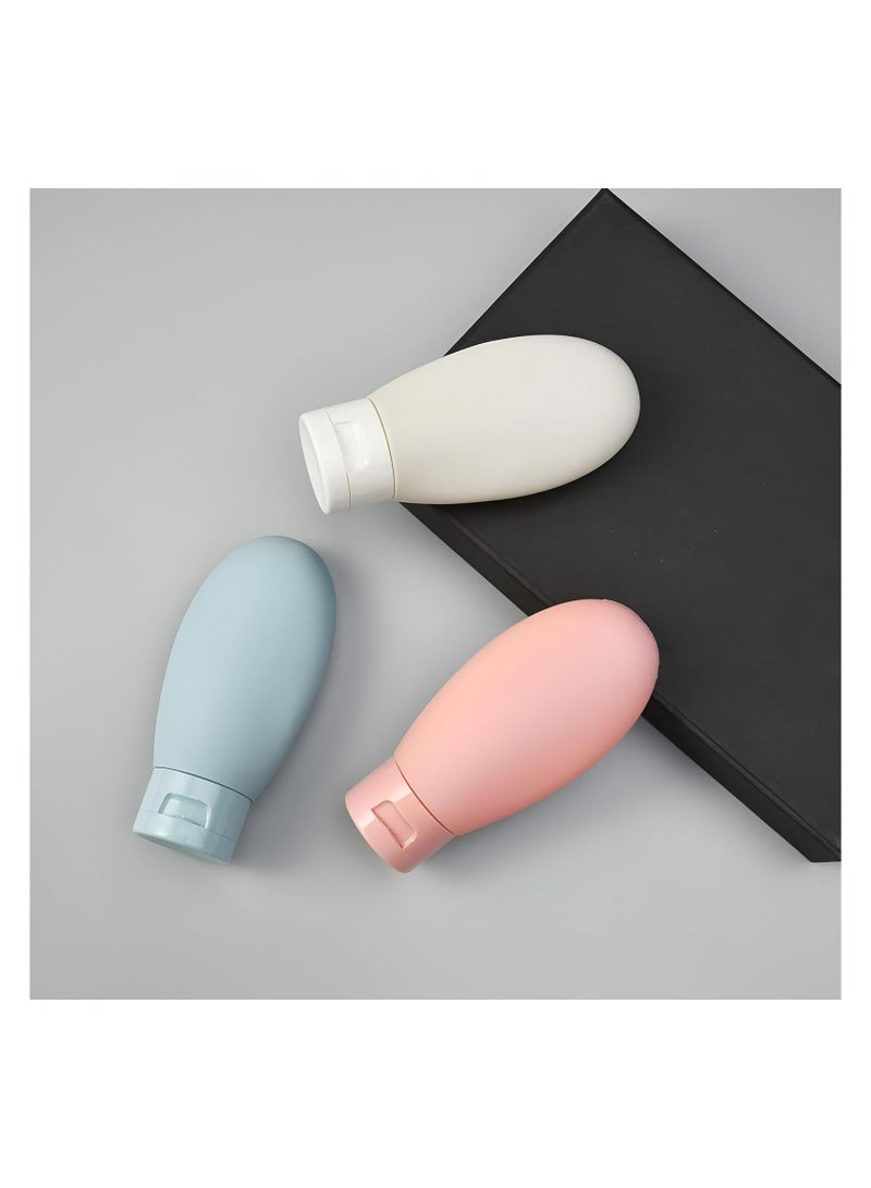 Set of 3 Travel Bottles  Small Mini Empty Plastic Squeeze Bottles Leak-proof Travel Container, Portable Travel Container for Shampoo Toiletries Lotion Conditioner - Image 4