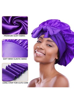 3Pcs Satin Bonnets For Black Women Large Silky Bonnet With Tie Band Jumbo Braids Bonnet A - pzsku/Z445F791D14DA89C840DEZ/45/_/1696661290/77bc4d4a-d6f2-4289-b767-70e3f39a0728