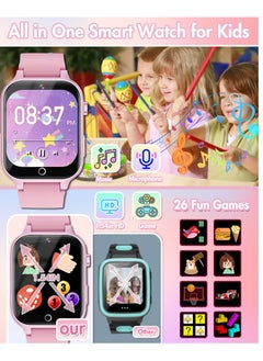 Generic Smart Watch for 4-12 Year-old Kids, Comes with Video, Camera, Music Player Functions and 26 Games (Pink)  - Image 5
