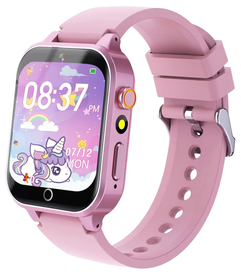 Smart Watch for 4-12 Year-old Kids, Comes with Video, Camera, Music Player Functions and 26 Games (Pink) - Image 1