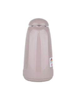 Valk Double Wall Glass Anti-Leakage Wide Mouth Vacuum Flask with Push Cover Light Coffee 1 L 04-509  - Image 2