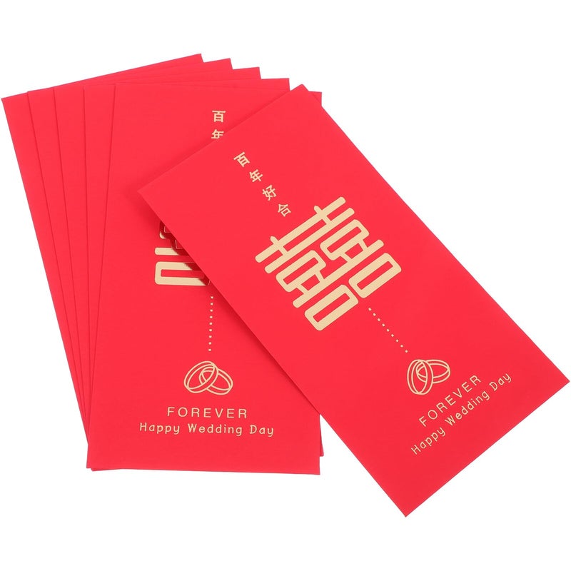 Large Traditional Chinese Red Envelopes Double Happiness Wedding Money Pockets - Image 2