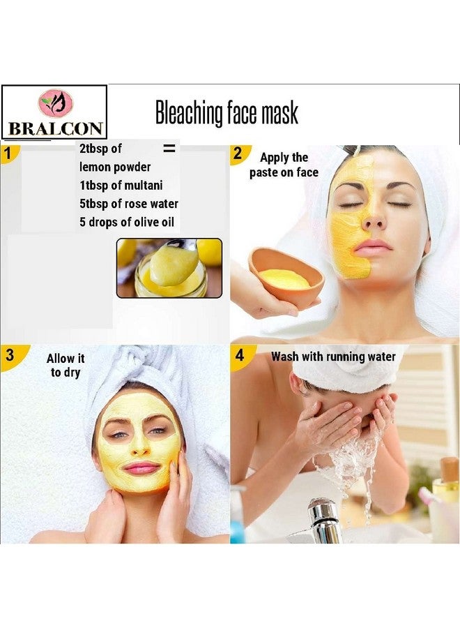 BRALCON Organic Lemon Peel Powder -100g | Citrus Limon | 100% Pure & Natural Lemon Peel Powder for face, Skin Whitening | Face Pack Glowing skin|Face Cleanser - Image 4