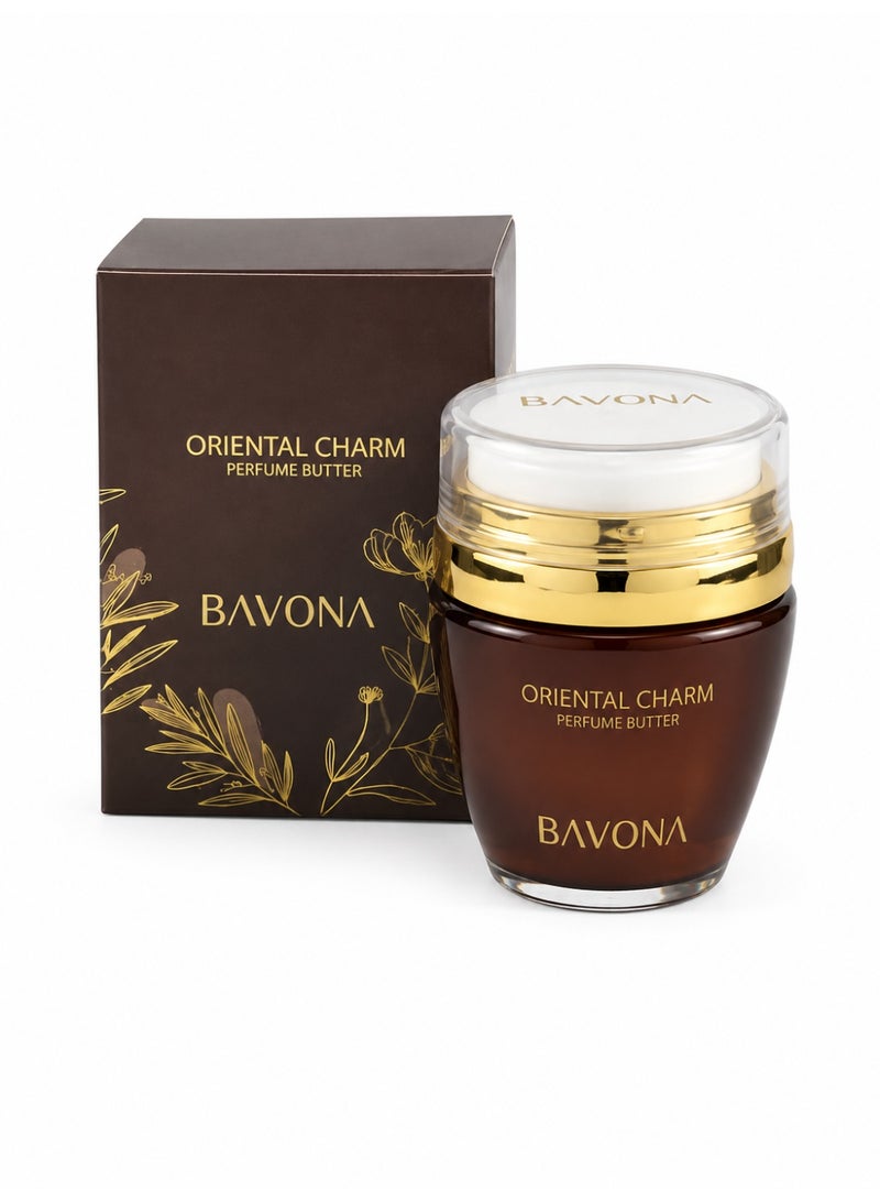 Bavona Oriental Charm Perfume Butter Long Lasting Moisturizing With Rose Wooden Vanilla Amber Fruity & Balsamic Notes 30ml - Image 1