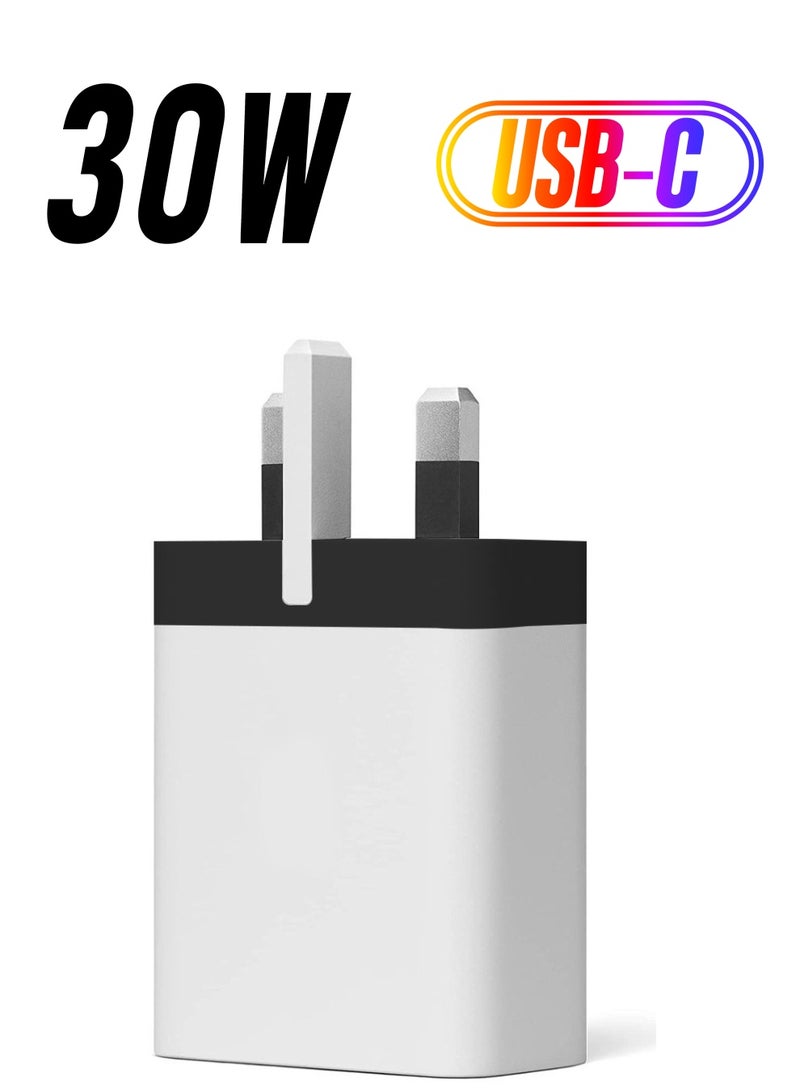 CATANES Google 30W USB C Fast Charger 3 Pins Charger White  - Image 1