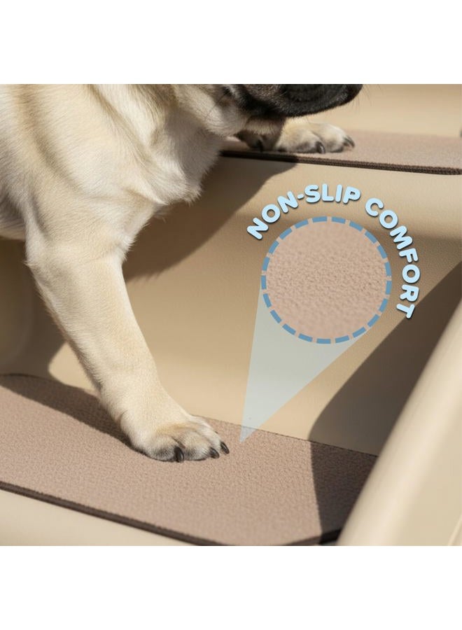 PETMAKER Pet Stairs,Folding Plastic Ladders Step Ramp for Dog Cat Animal,include Siderails, Non-Slip Pads, Durable, Lightweight,Pet Safe Dog Steps for High Beds Folding Plastic Pet Stairs - Image 5