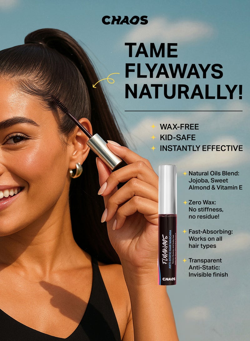 Chaos Flyaways Anti-Static Hair Mascara for Taming Baby Hair and Frizz - Lightweight, Non-Greasy  for Sleek & Polished Styles - 10 ml - Image 2